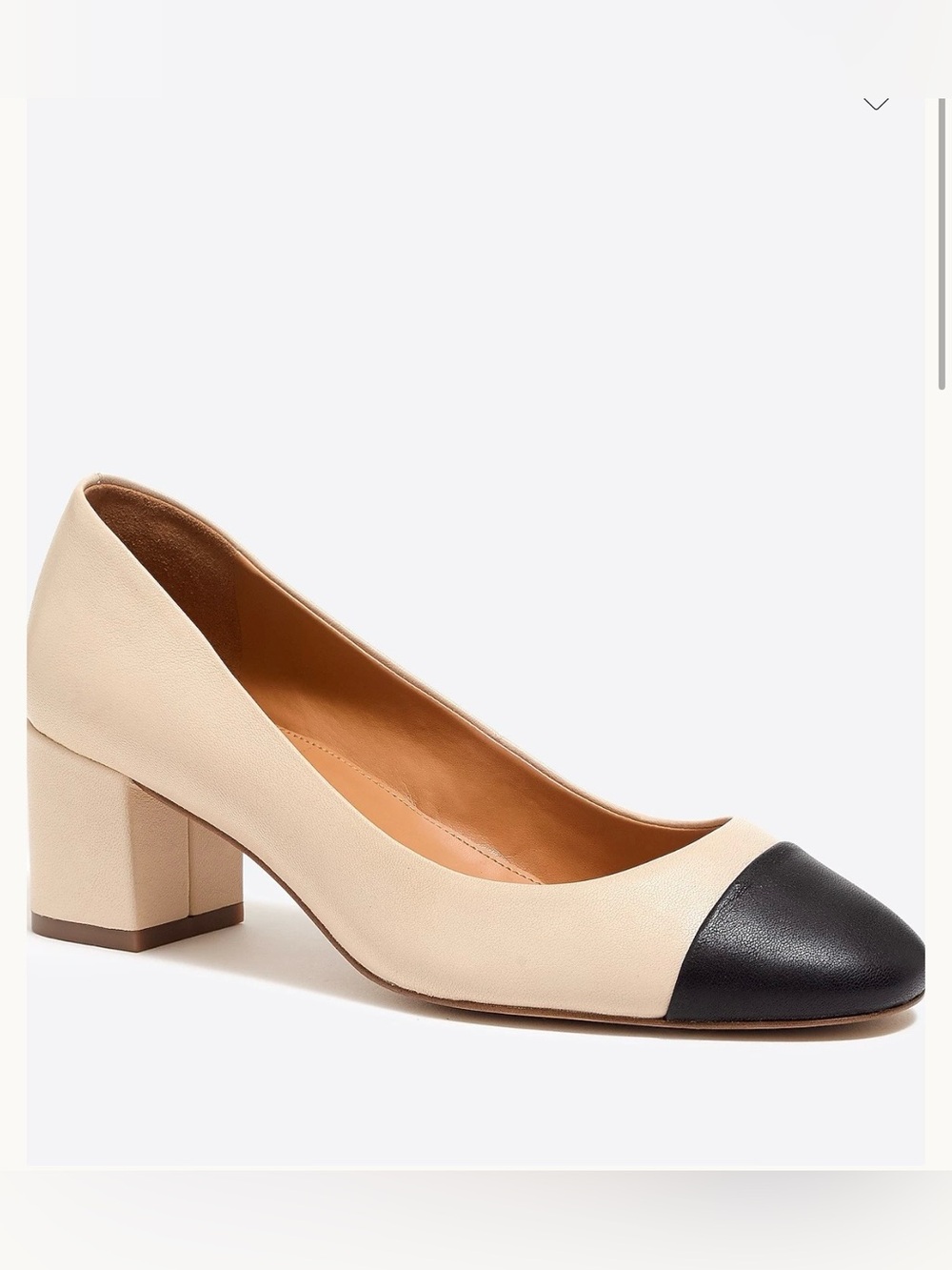 J. Crew Bryn cap-toe leather block heels - size 8